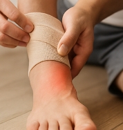 발목 접질렀을때