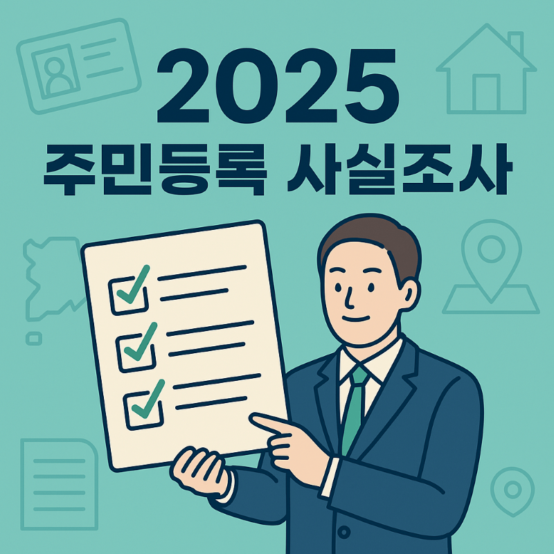 2025 주민등록 사실조사 안내|세대주 꼭 확인할 정보
