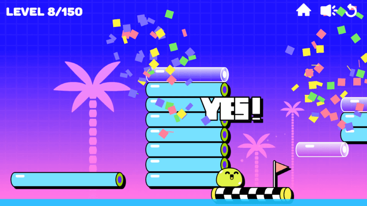 점프-파워를-조절하여-도착지점까지-이동하는-화면