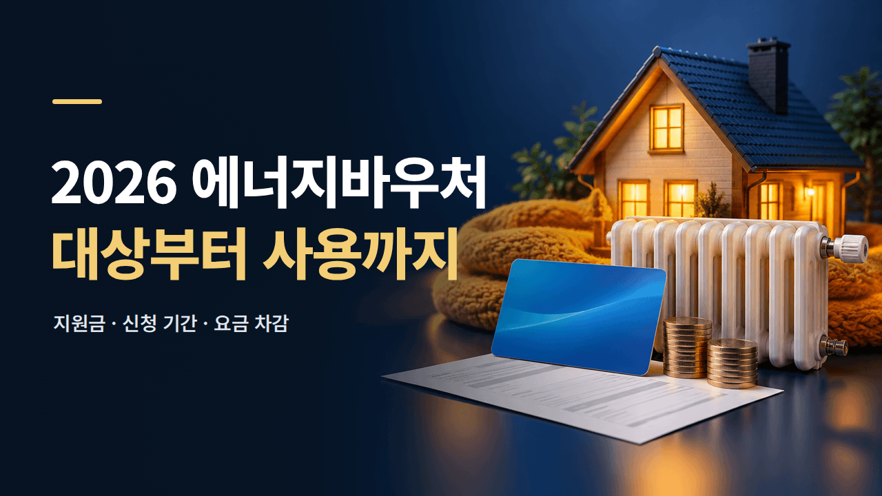 2026 에너지바우처 신청 방법｜대상&middot;지원금&middot;사용기간 한눈에