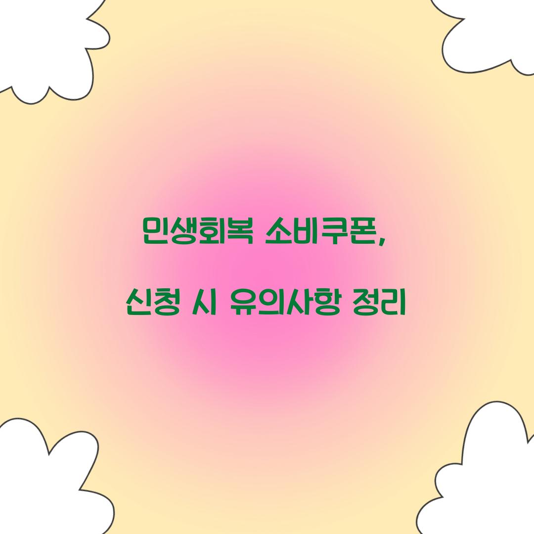 민생회복 소비쿠폰