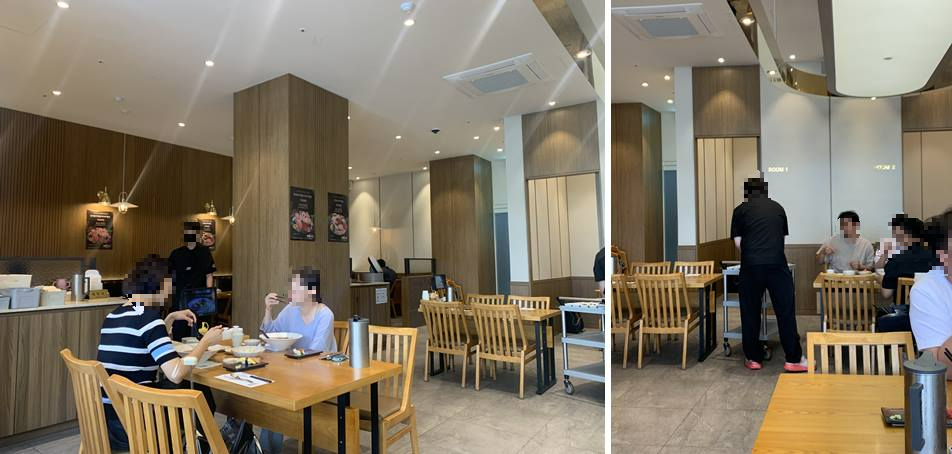 바른 초밥 안쪽 자리 및 룸 모습