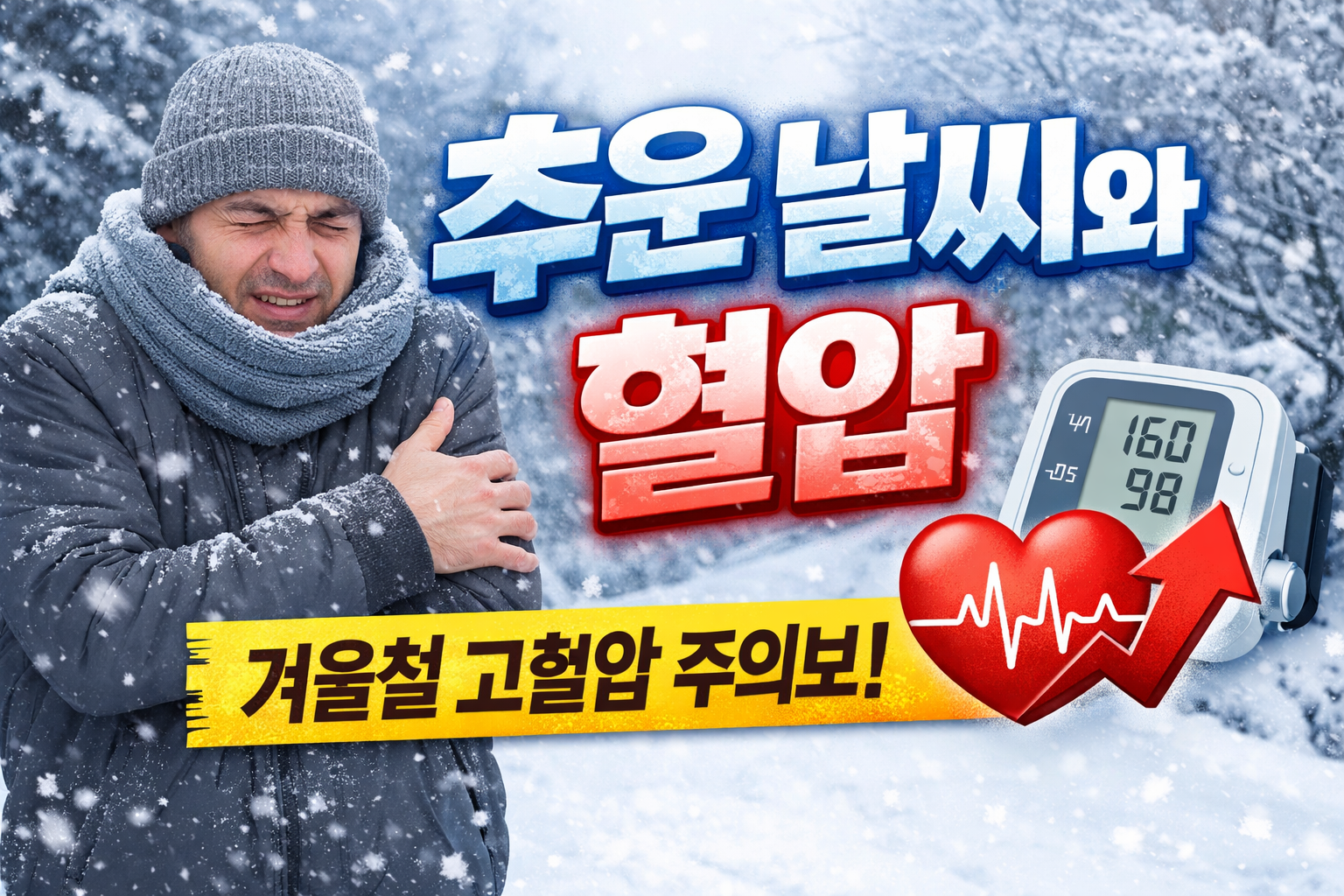 겨울철 혈압 급상승 주의 몸이 보내는 신호와 예방법