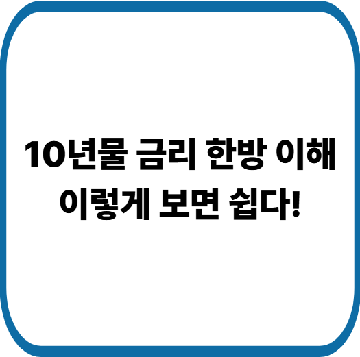 미국채 10년물 금리 쉽게 이해하기 : 초보도 한 번에 이해하는 핵심 정리