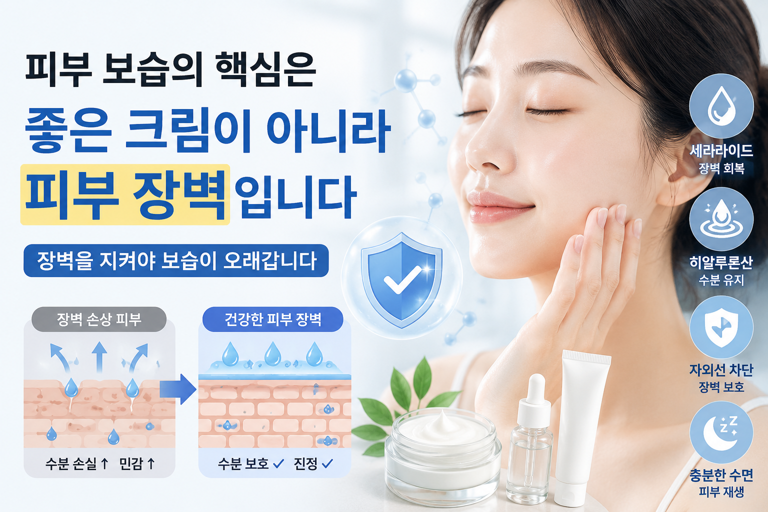 피부 장벽 관리로 촉촉한 피부