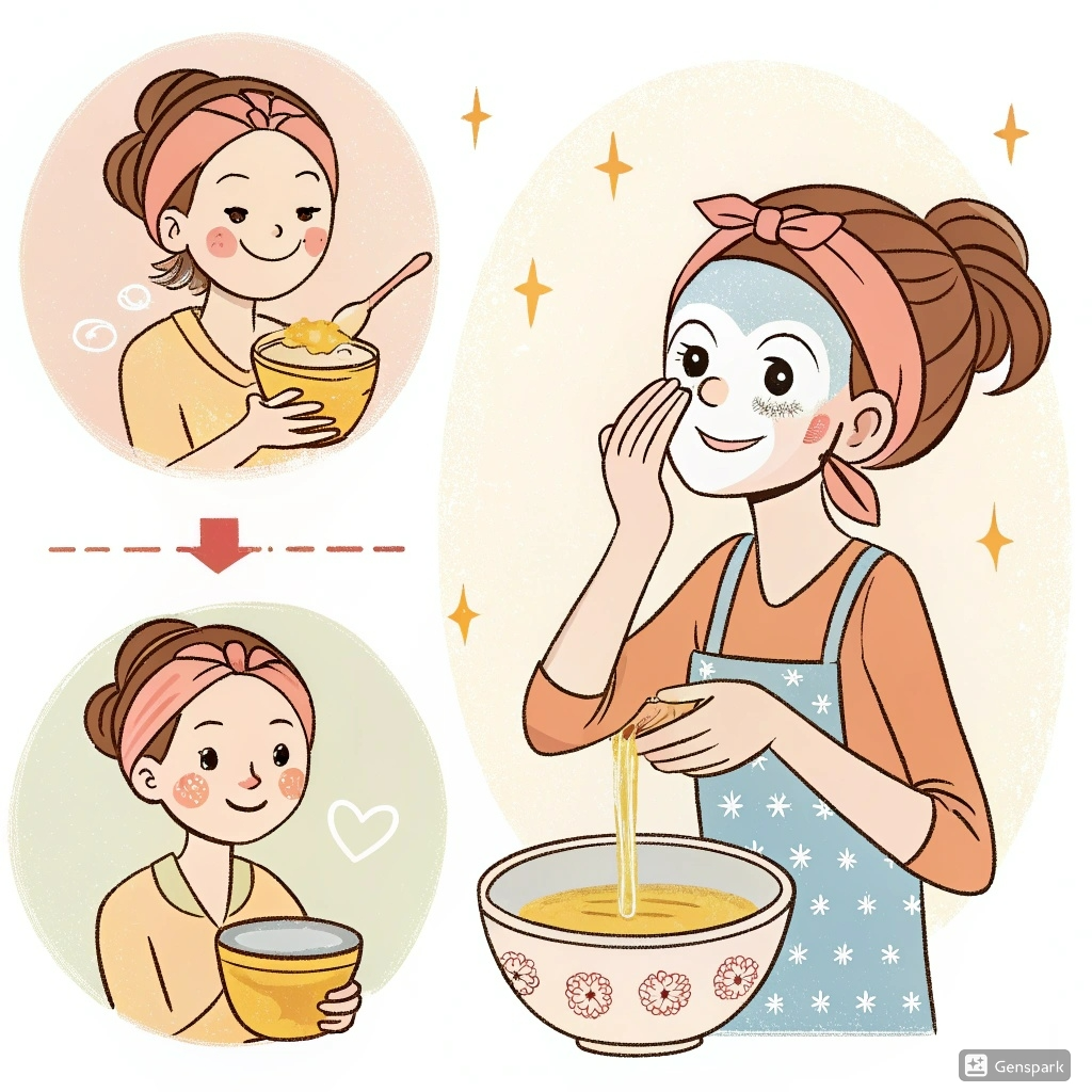 각질 제거 마스크를 하는 여성