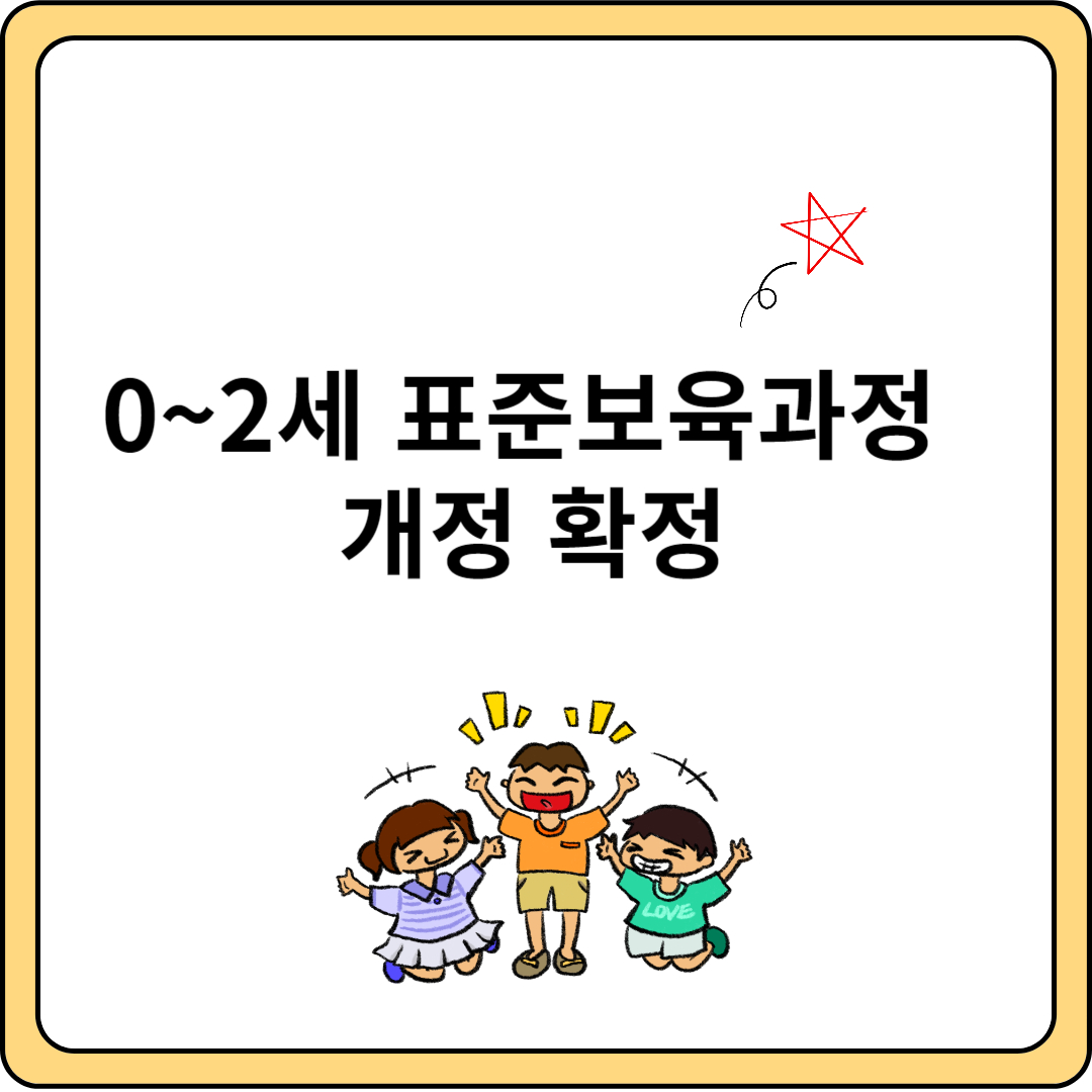 표준보육과정 개정확정