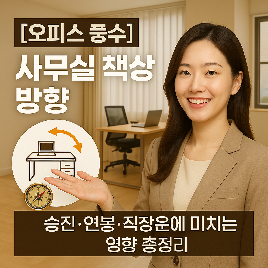 [오피스 풍수] 사무실 책상 방향 ｜ 승진&middot;연봉&middot;직장운에 미치는 영향 총정리