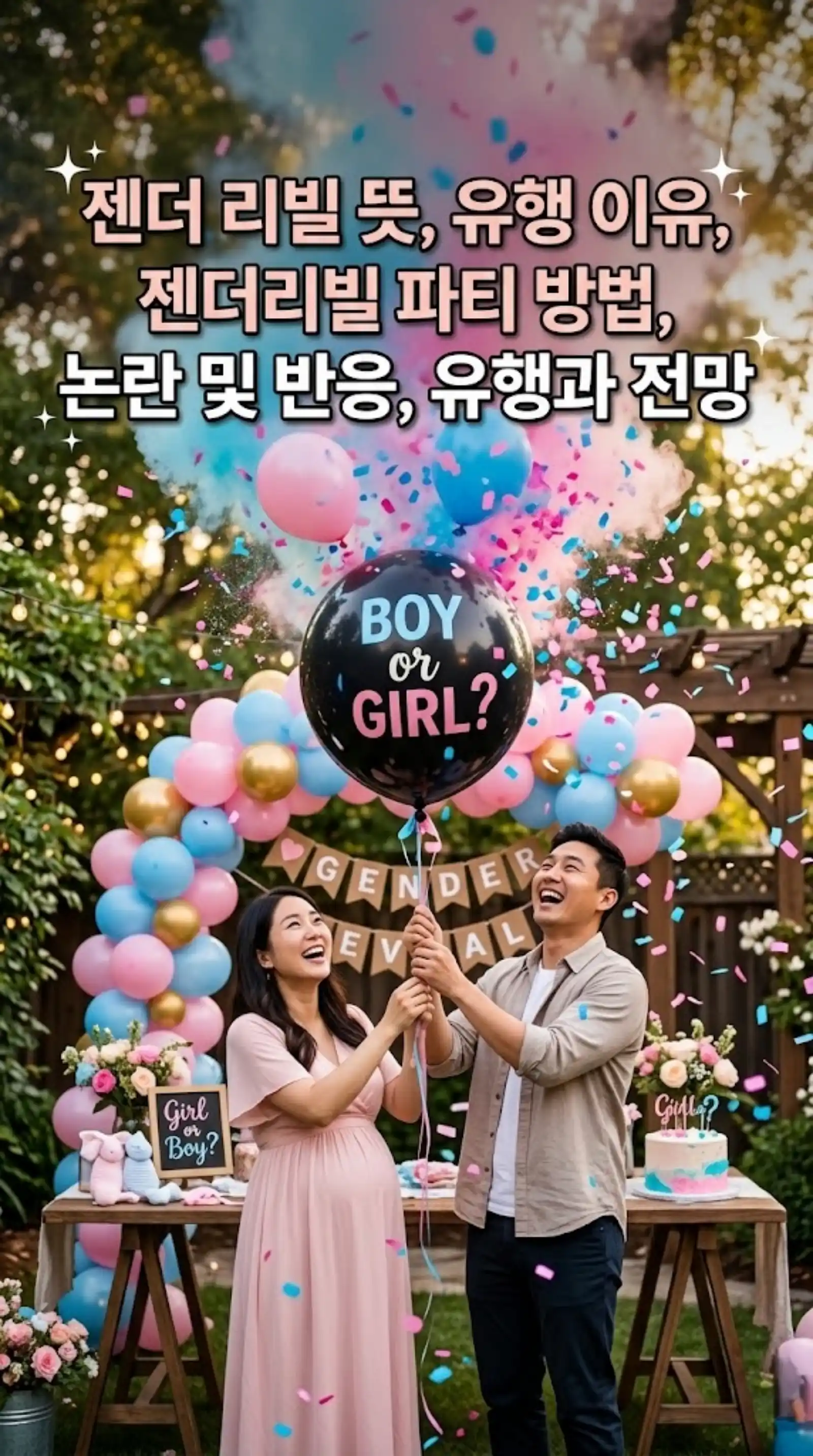 젠더 리빌 뜻, 유행 이유, 젠더리빌 파티 방법, 논란 및 반응, 유행과 전망