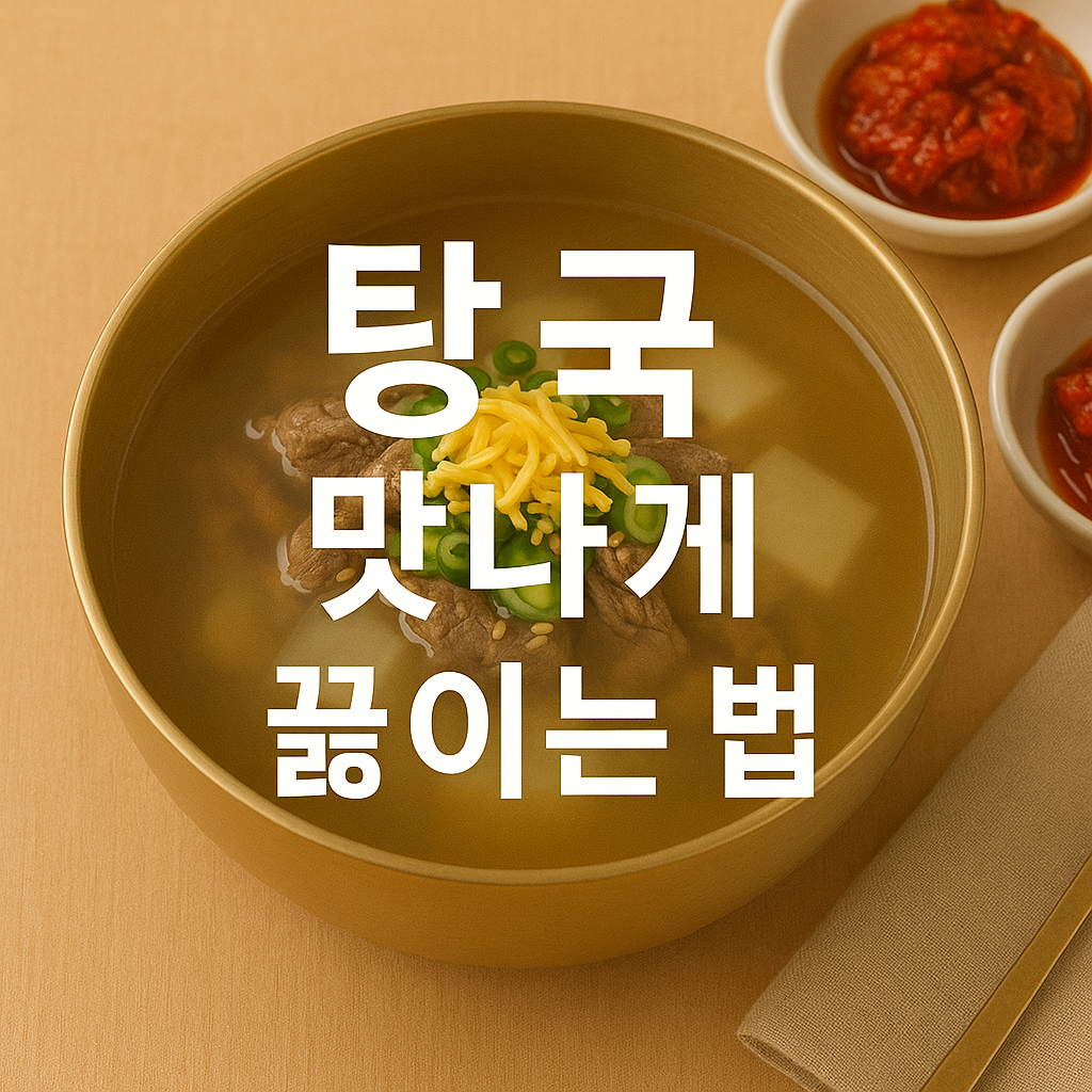 탕국 맛나게 끓이는법