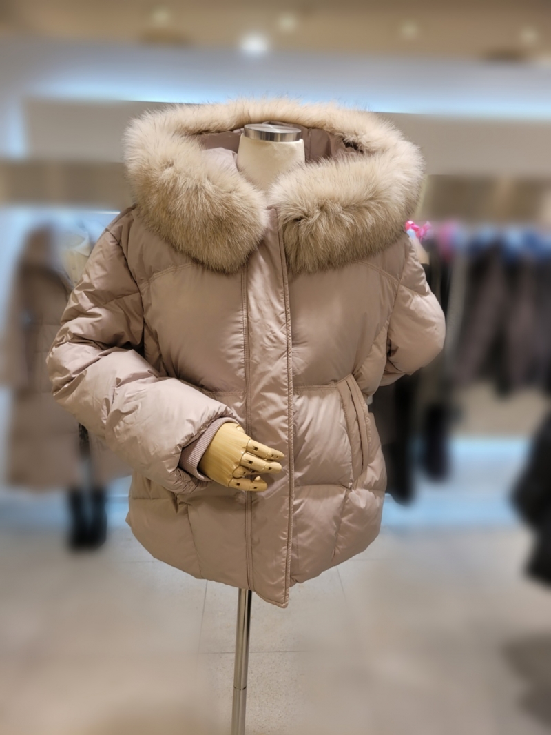 GGPX 폭스퍼 트리밍허리스트링 덕다운 숏패딩 GMDBDU992F