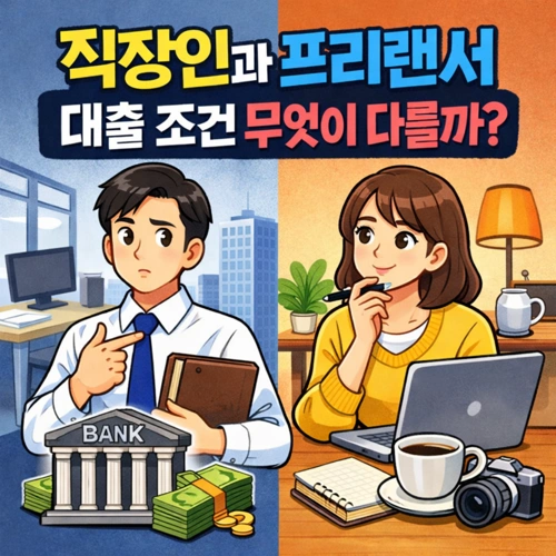 직장인 프리랜서 대출 조건 차이 썸네일