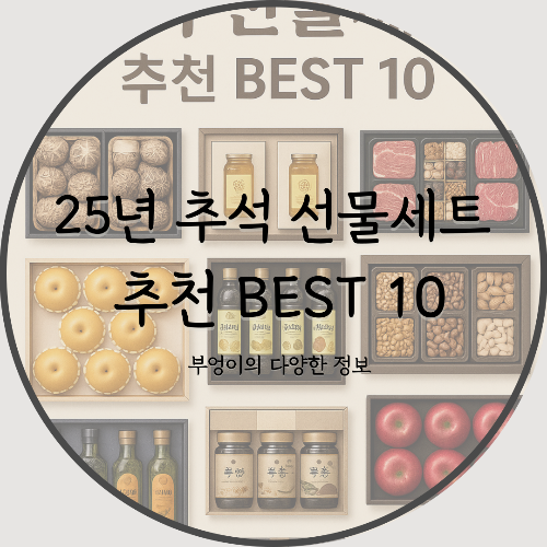 2025 추석 선물세트 추천 BEST 10 (가성비 &amp; 인기상품)/ 선물 고르는 꿀팁