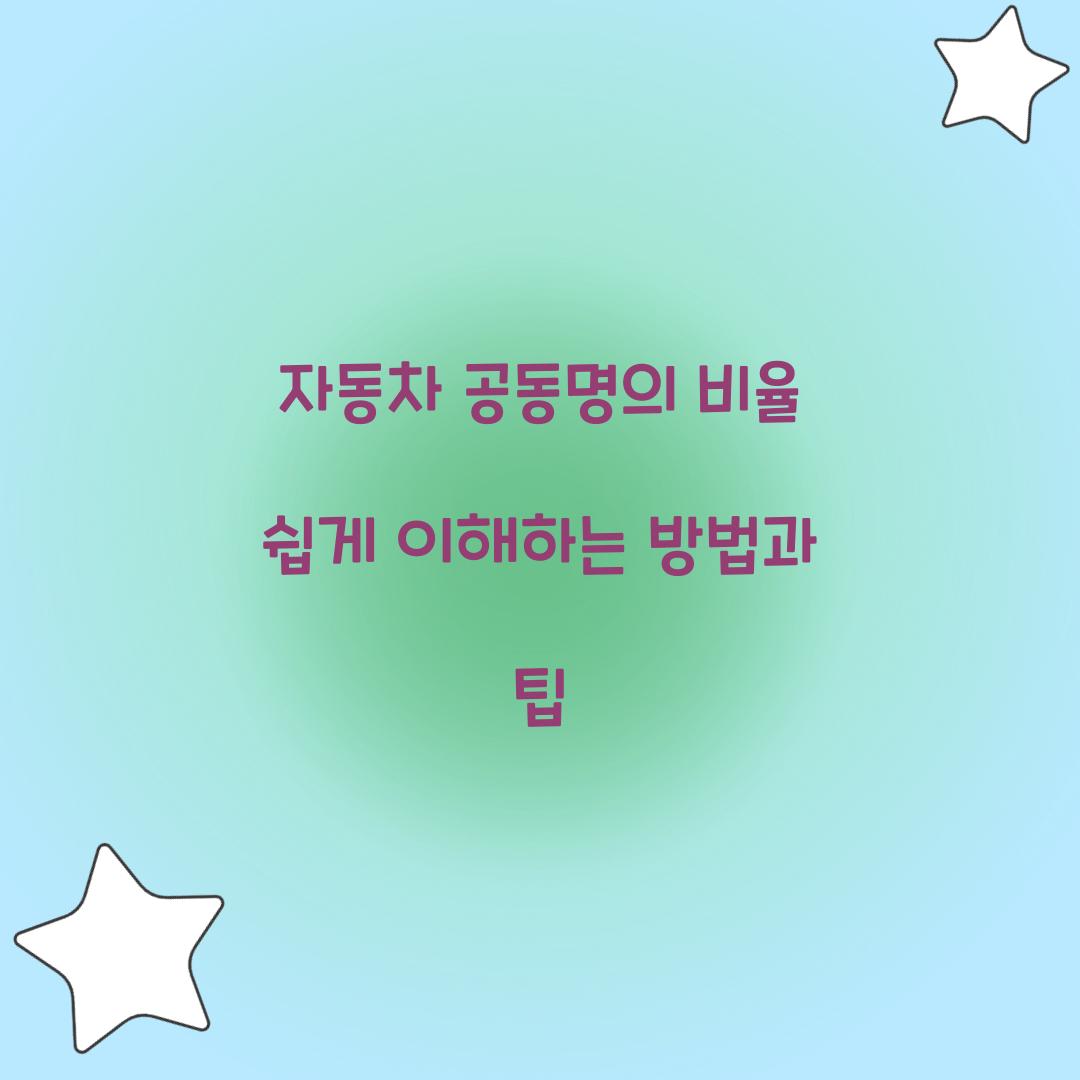 자동차 공동명의 비율
