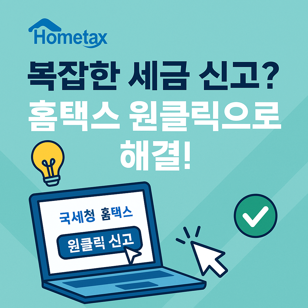 복잡한 세금 신고? 홈택스 원클릭으로 해결!