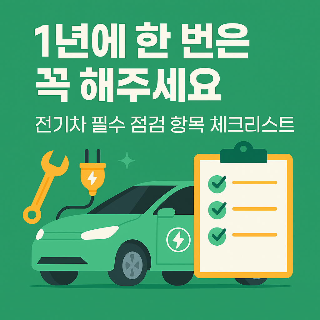 전기차 필수 점검 항목 체크리스트라고 기재된 포스터