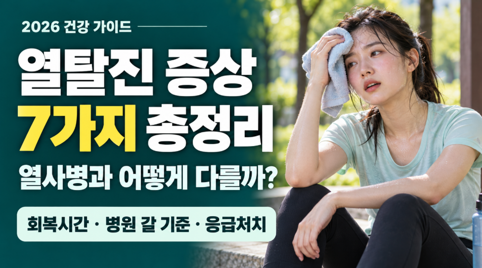열탈진 증상 7가지 총정리｜열사병 차이&middot;회복시간 48시간&middot;병원 가야 하는 기준&middot;응급처치