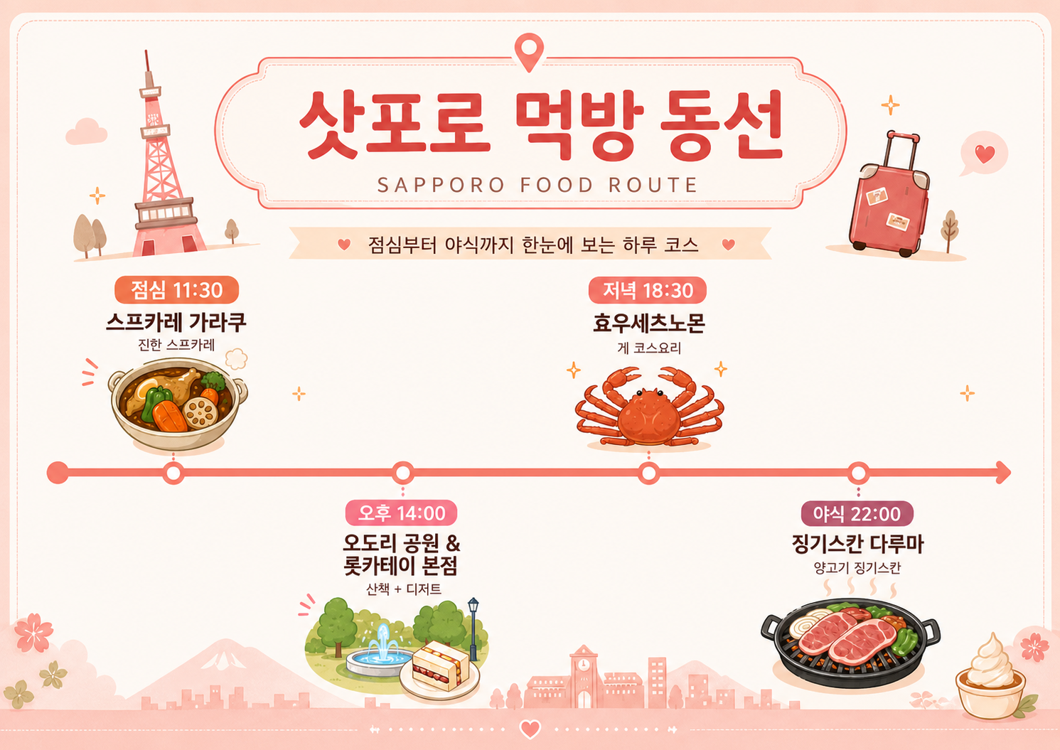 삿포로 여행동선