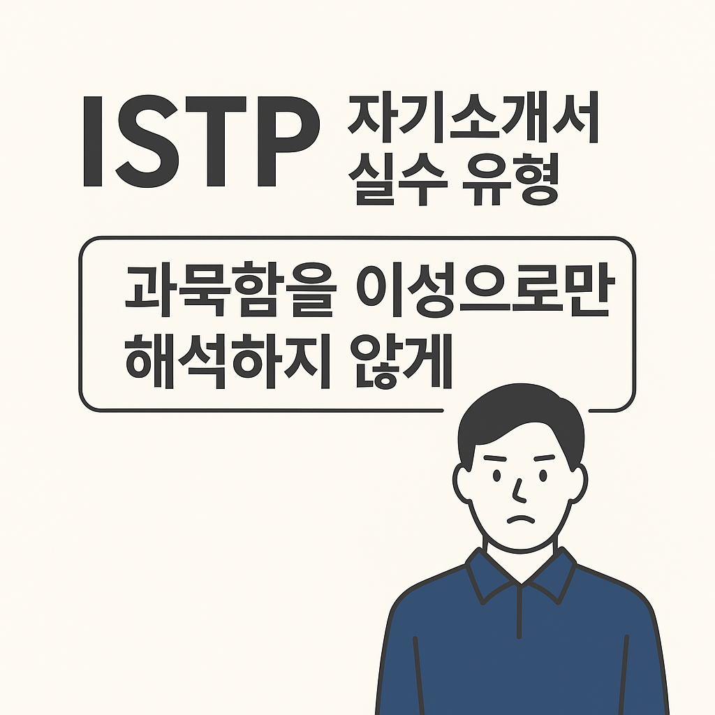 ISTP 자기소개서 실수 유형: 과묵함을 이성으로만 해석하지 않게