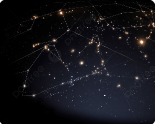 별들이 선으로 연결된 별자리 이미지