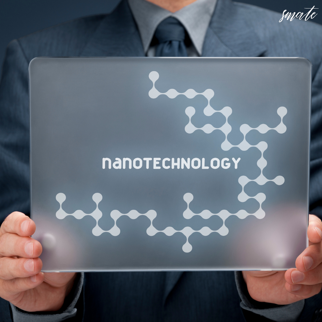 첨단 나노기술이나 성능 구현과 생체동감 강화된 빛 모양으로 커버 나노구조 구체의 추상 이미지