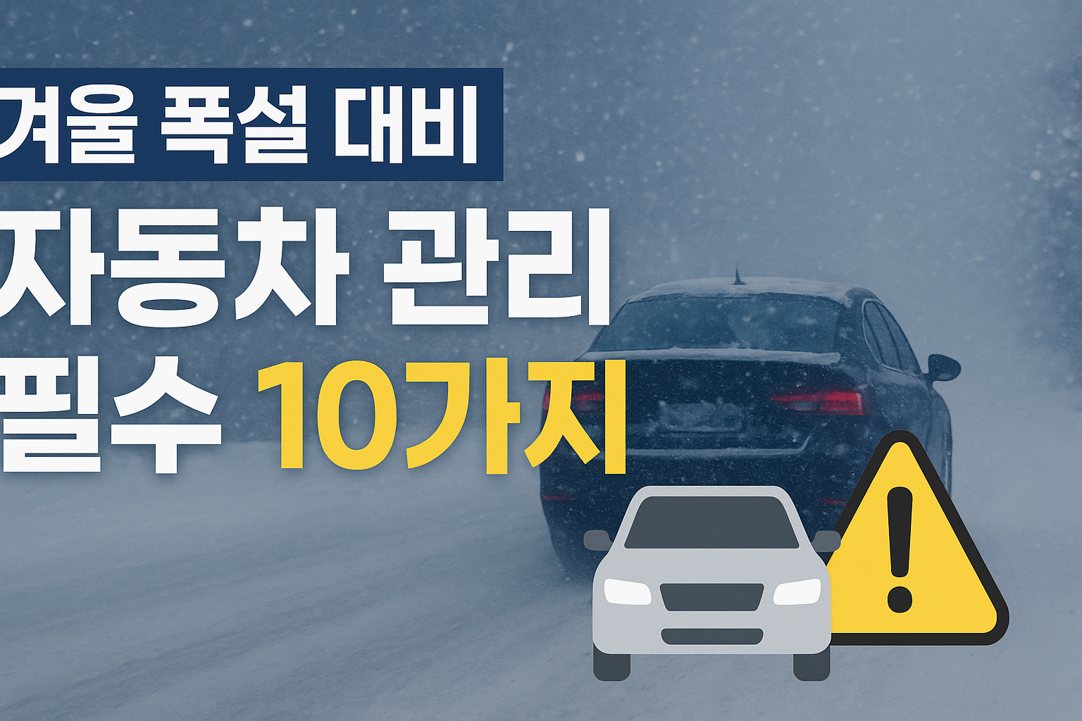 겨울철 폭설 대비 자동차 관리법 - 사고 예방과 차량 수명을 지키기 위한 완벽 가이드