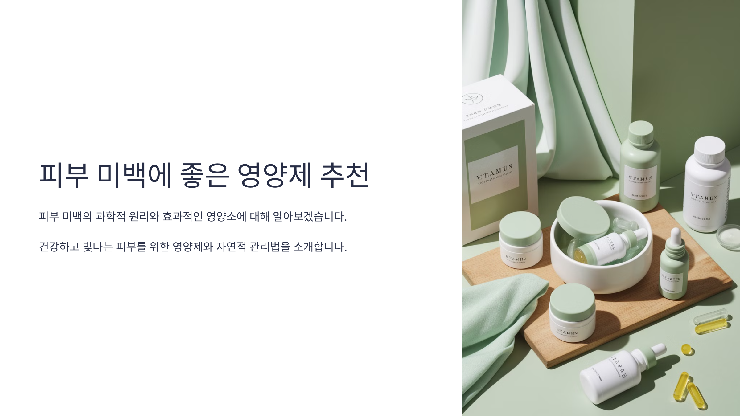 피부 미백에 좋은 영양제 추천