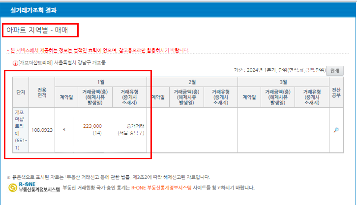 국토교통부 홈페이지에서 아파트 실거래가 확인하기