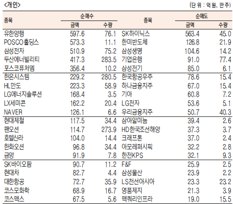 코스피 개인 순매수