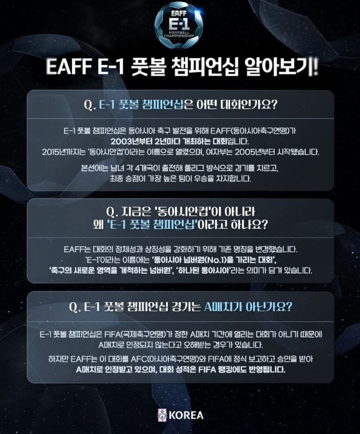 2025 동아시안컵 한국 홍콩 축구 경기 중계 일정