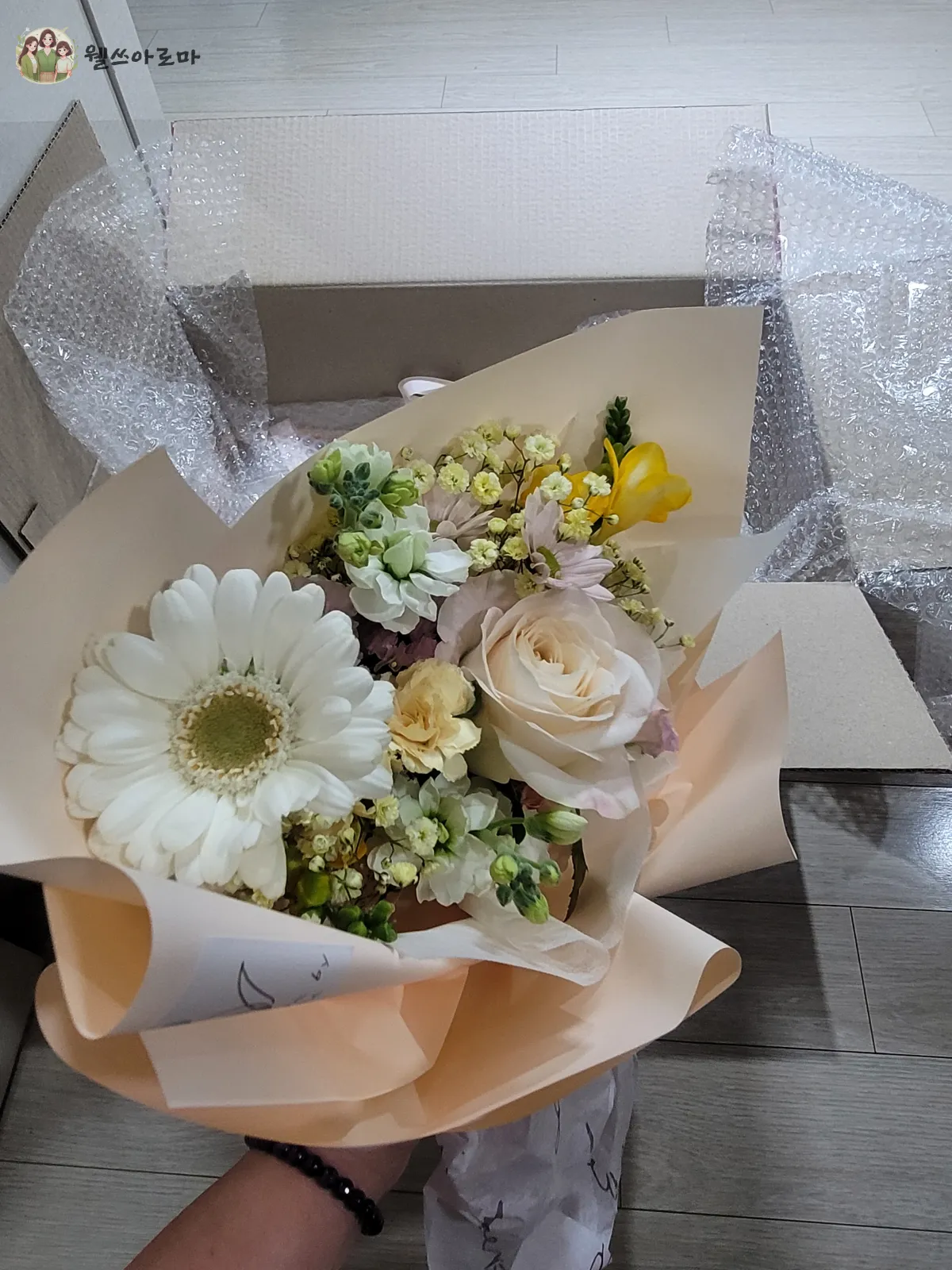 온라인주문-생화꽃다발-배송상태-꽃다발생태