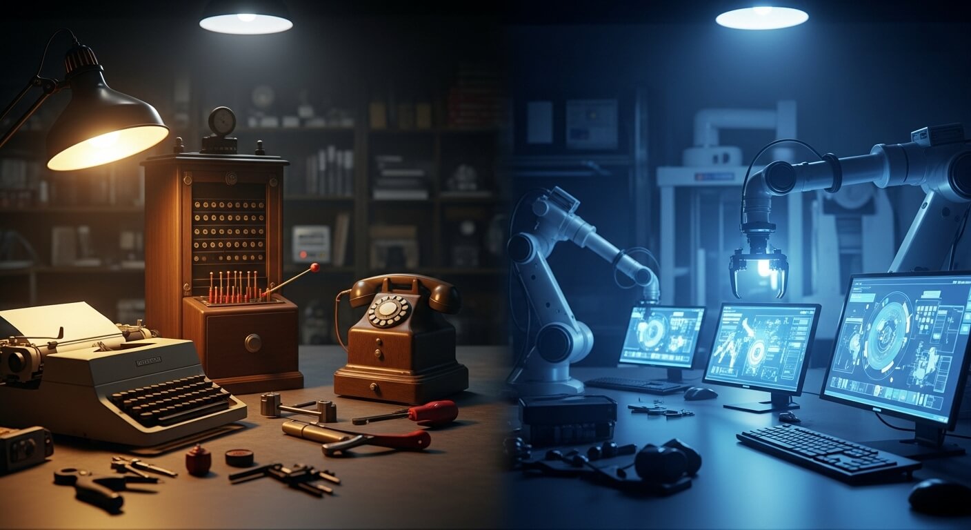 기술 발전으로 대체된 직업들의 노동과 흔적 분석 관련 사진