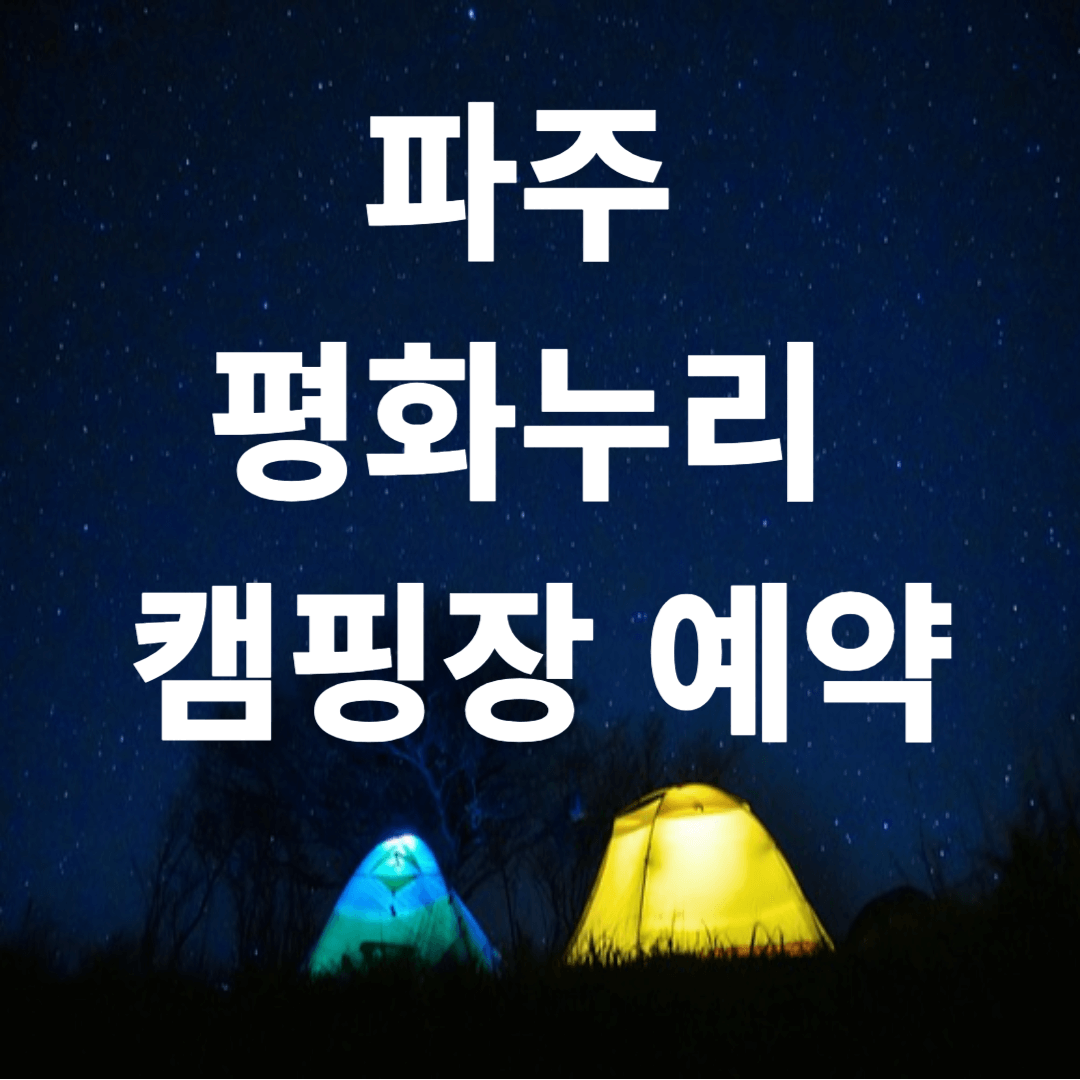 DMZ 파주 평화누리 캠핑장-예약선착순 , 요금및 위치