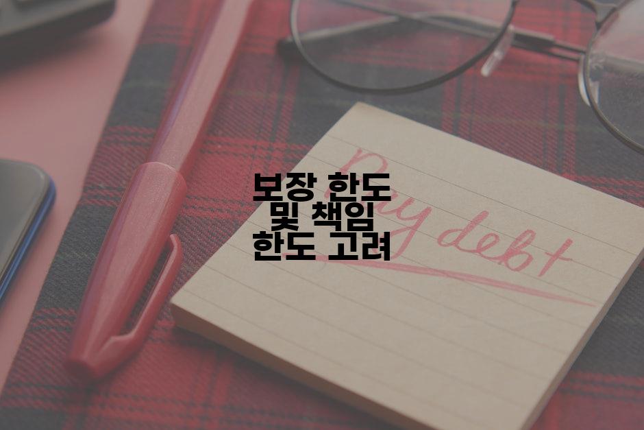 보장 한도 및 책임 한도 고려