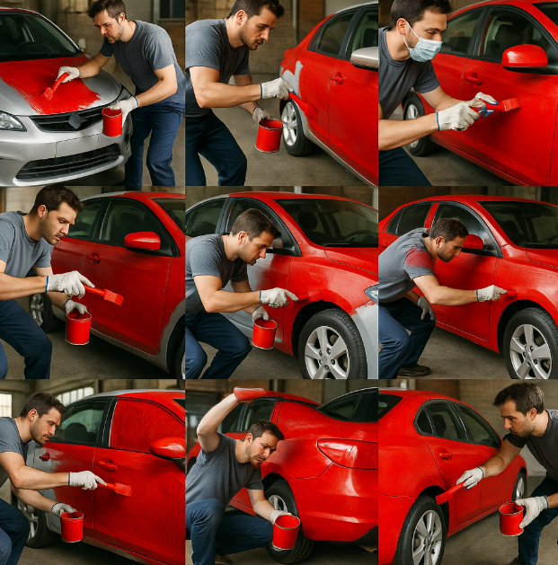 셀프 도색 사진