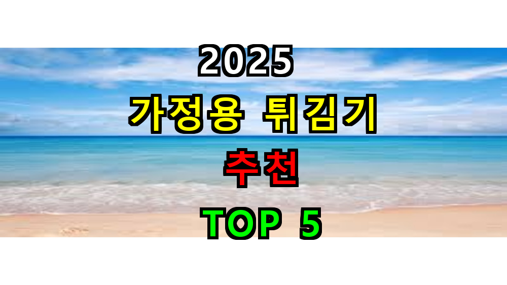2025 가정용 튀김기 추천 TOP 5