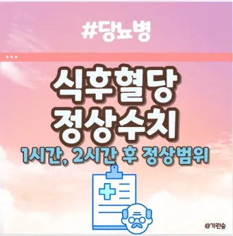 식후 혈당 정상수치를 정리_22