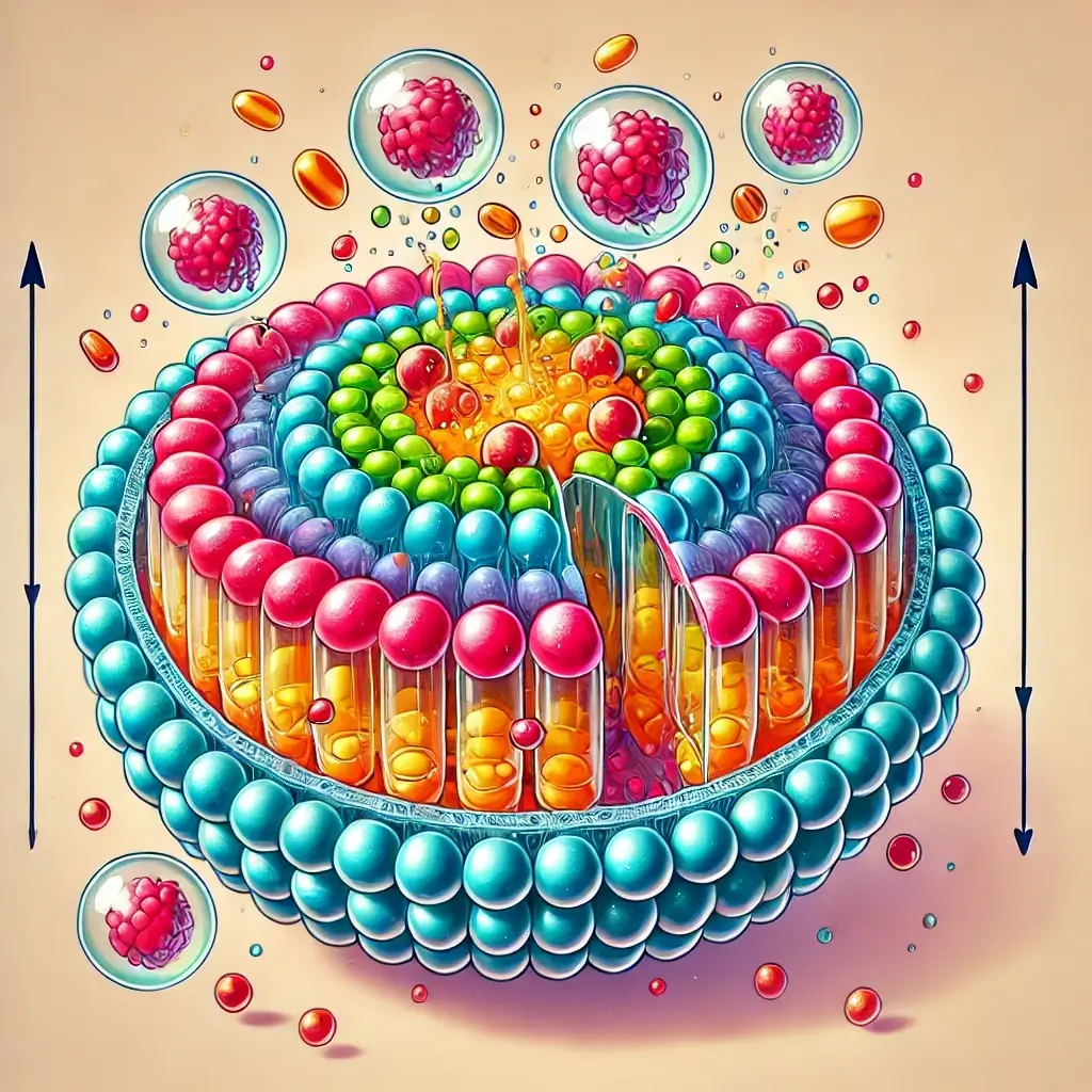 리포좀이 분해되는 모습