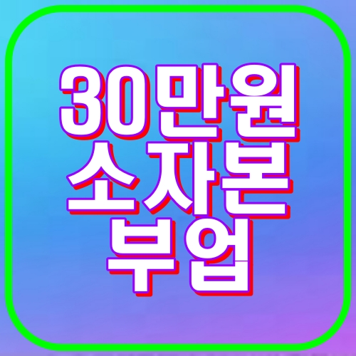 30만원소자본부업