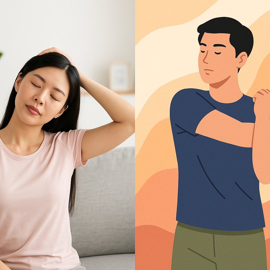 하루 5분! 목과 어깨 통증 줄이는 스트레칭 루틴