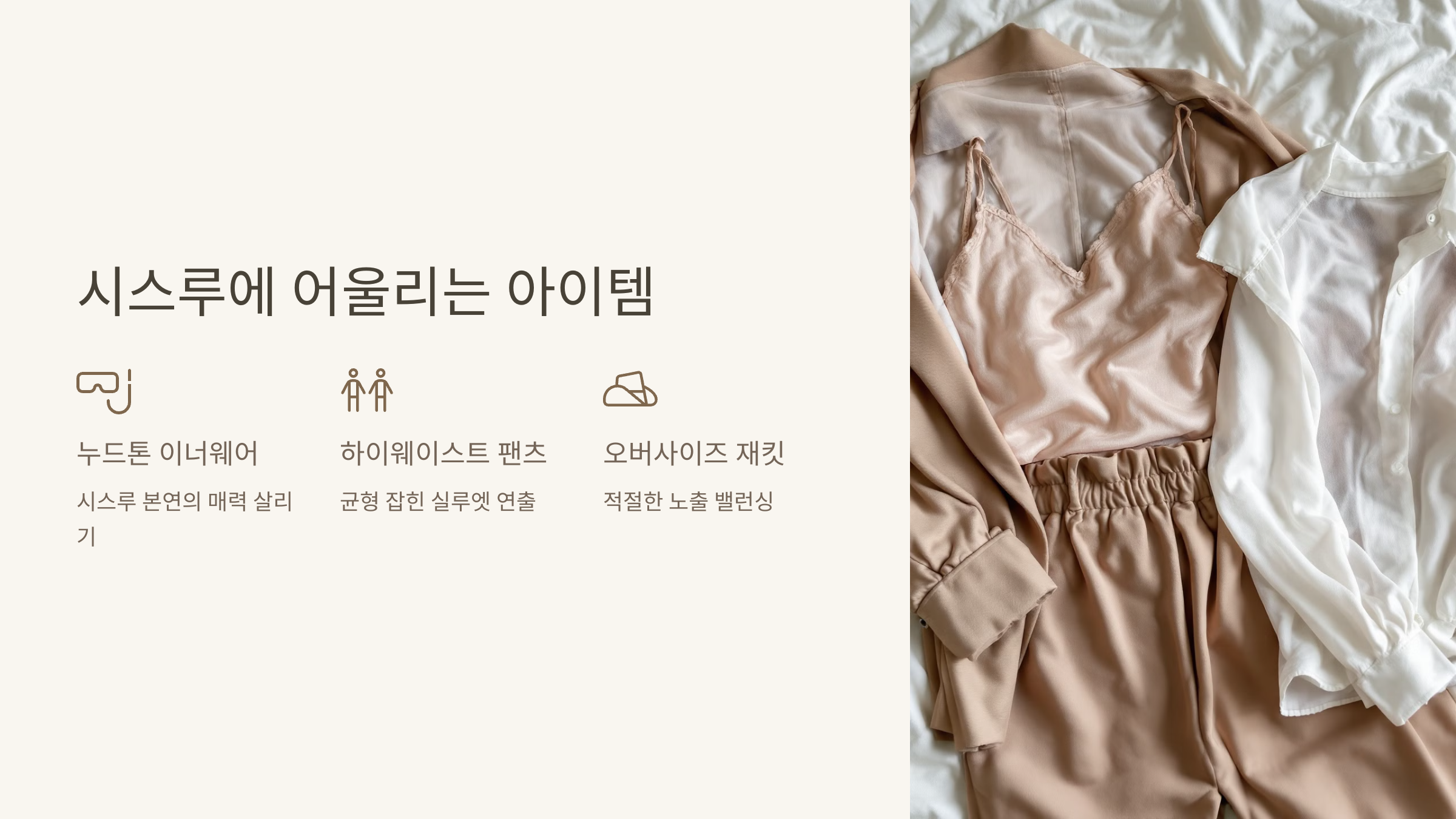 시스루에 어울리는 아이템