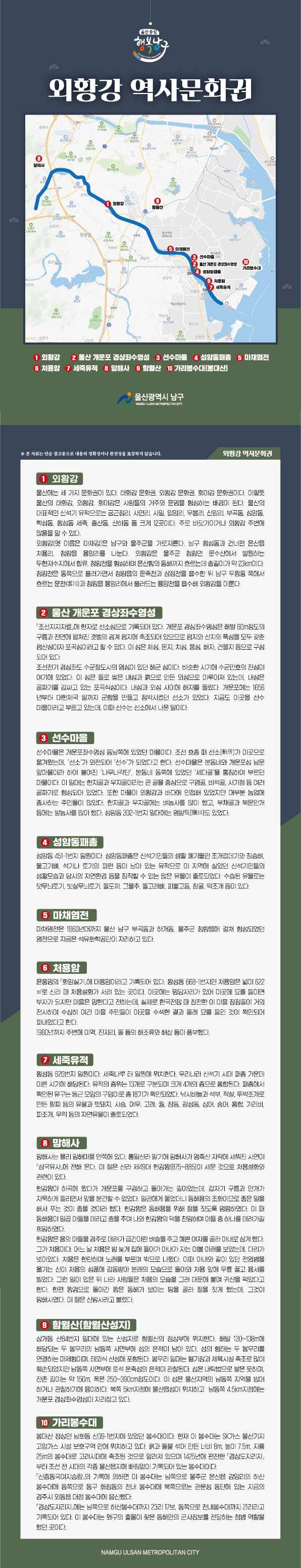 외황강 역사문화권 종류 및 소개