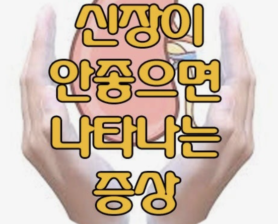 신장이 안좋으면 나타나는 증상