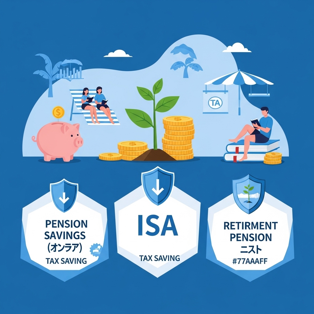 2025년 세금 절약을 위한 연금저축, ISA, 퇴직연금 세 가지 금융 상품의 시너지 효과를 표현한 일러스트.