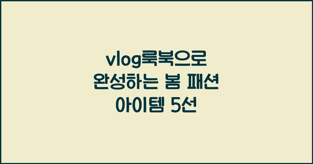 vlog룩북