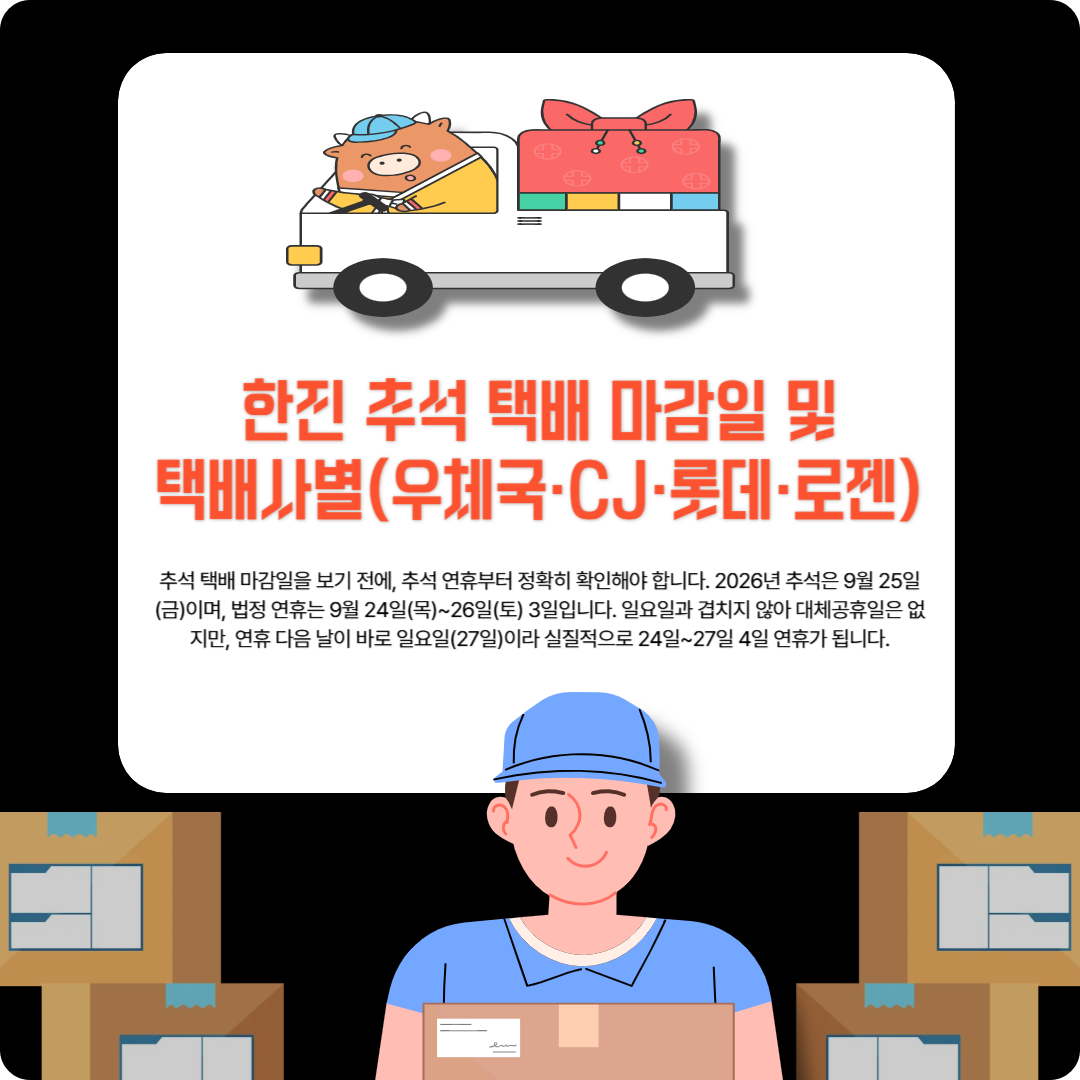 추석 택배 마감일 이미지