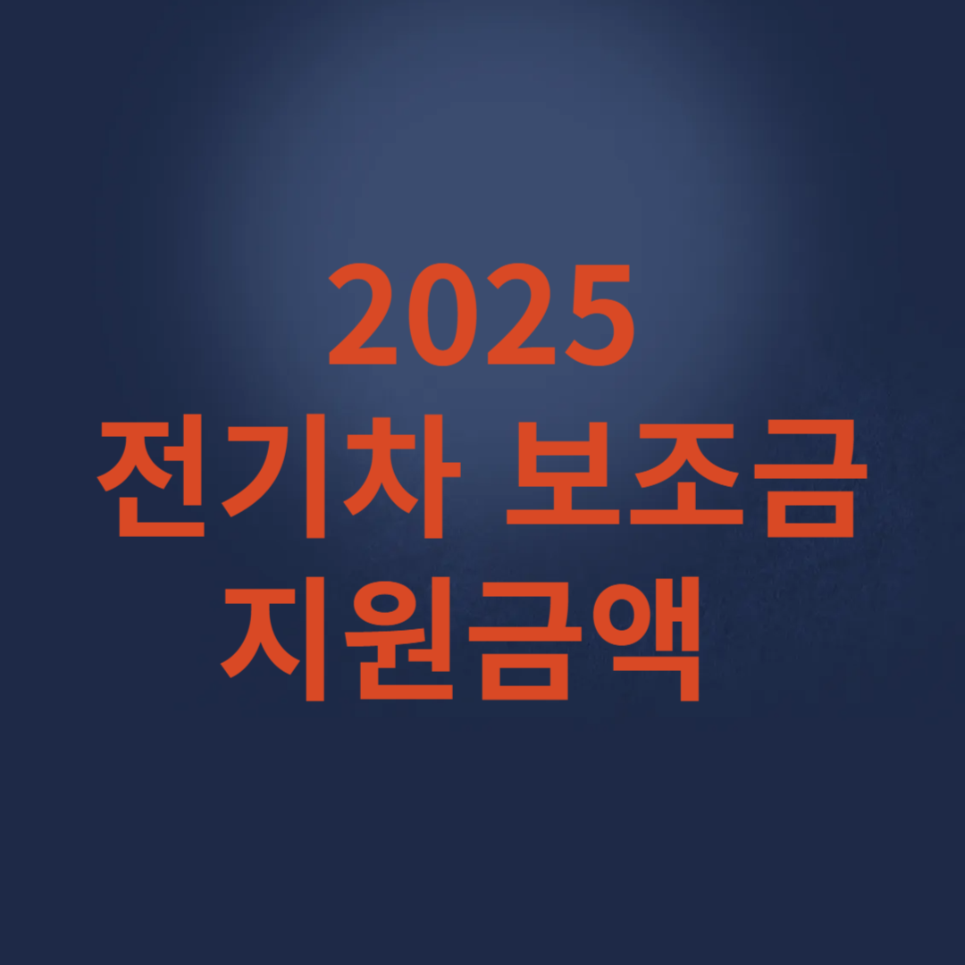 2025 전기차 보조금 지원금액