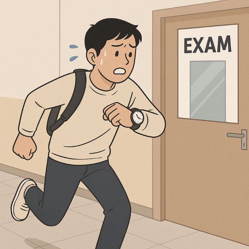 시험 시간에 늦는 꿈 – 불안과 초조함의 상징
