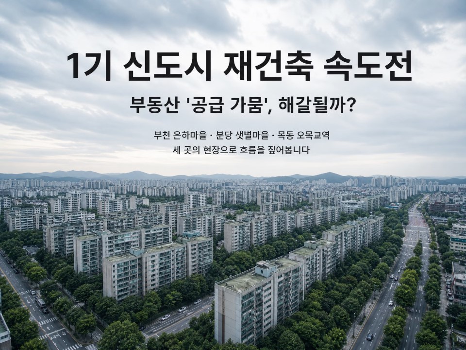 1기 신도시 재건축 속도전,부동산 '공급 가뭄' 해갈될까