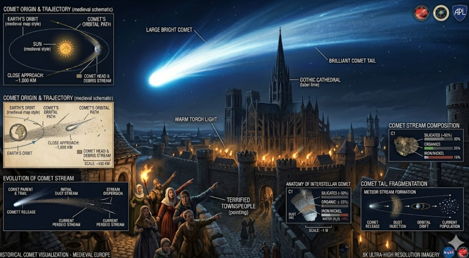 중세 유럽 하늘에 나타난 혜성